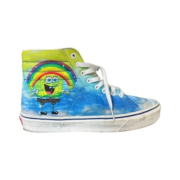 Vans Sponge Bob Square Pant -HI Tops Sneakers Men's Sz 10 - Picture 3 of 14